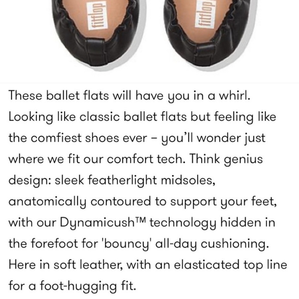 FitFlop Allegra ballet flats, black, size 9 - Picture 2 of 11